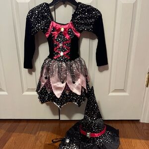 ✨ Girls Black & Pink Starry Costume Dress – Fantasy / Halloween / Dress-Up ✨